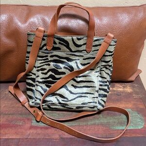 Madewell Zebra Calf Hair Small Crossbody